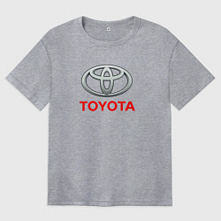 Футболка оверсайз женская Toyota sport auto brend, цвет: меланж