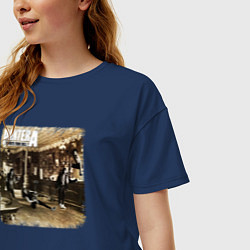 Футболка оверсайз женская Pantera cowboys from hell, цвет: тёмно-синий — фото 2