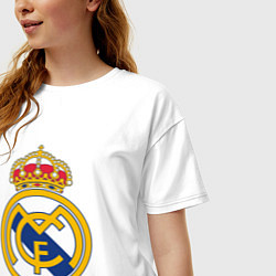 Футболка оверсайз женская Real madrid fc sport, цвет: белый — фото 2