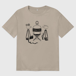 Футболка оверсайз женская Я режиссёр, цвет: миндальный