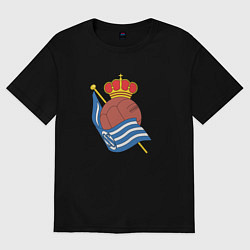 Футболка оверсайз женская Real Sociedad fc club, цвет: черный