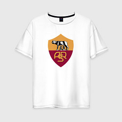 Футболка оверсайз женская Roma fc club, цвет: белый