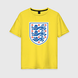Футболка оверсайз женская Англия фк, цвет: желтый