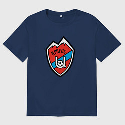 Футболка оверсайз женская Армения клуб, цвет: тёмно-синий