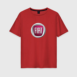 Футболка оверсайз женская Fiat Italy, цвет: красный