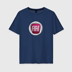 Футболка оверсайз женская Fiat Italy, цвет: тёмно-синий