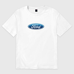 Футболка оверсайз женская Ford usa auto brend, цвет: белый