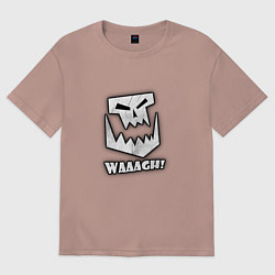Футболка оверсайз женская Waaagh, цвет: пыльно-розовый