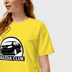 Футболка оверсайз женская Mazda club, цвет: желтый — фото 2