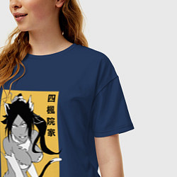 Футболка оверсайз женская Йоруичи, цвет: тёмно-синий — фото 2