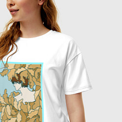 Футболка оверсайз женская Adam, цвет: белый — фото 2