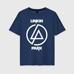 Футболка оверсайз женская Linkin Park logo, цвет: тёмно-синий