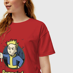 Футболка оверсайз женская Burnout - vault boy, цвет: красный — фото 2