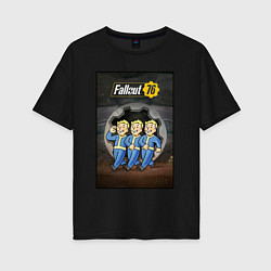 Женская футболка оверсайз Fallaut - vault boys