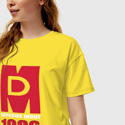 Футболка оверсайз женская Depeche Mode - Black Celebration album merch, цвет: желтый — фото 2