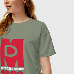 Футболка оверсайз женская Depeche Mode - Black Celebration album merch, цвет: авокадо — фото 2