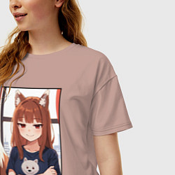 Футболка оверсайз женская Spice and Holo, цвет: пыльно-розовый — фото 2