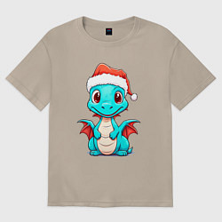 Футболка оверсайз женская Дракончик счастья, цвет: миндальный