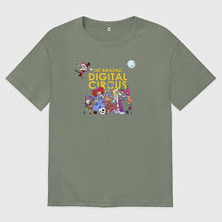 Футболка оверсайз женская The Amazing Digital Circus, цвет: авокадо