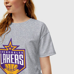 Футболка оверсайз женская Los Angelas Lakers star, цвет: меланж — фото 2