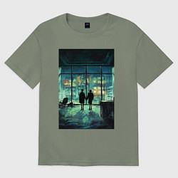 Футболка оверсайз женская Взор в даль, цвет: авокадо