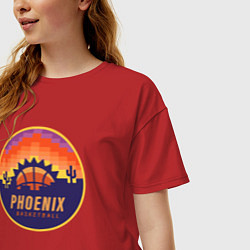 Футболка оверсайз женская Phoenix basketball, цвет: красный — фото 2