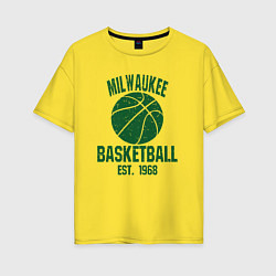 Женская футболка оверсайз Milwaukee basketball 1968