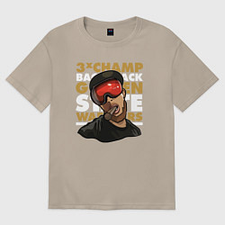 Футболка оверсайз женская Golden warriors, цвет: миндальный