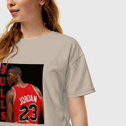 Футболка оверсайз женская Bulls Jordan, цвет: миндальный — фото 2