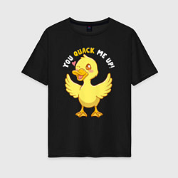 Женская футболка оверсайз Duck quack