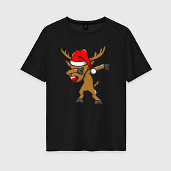 Женская футболка оверсайз Deer dabbing