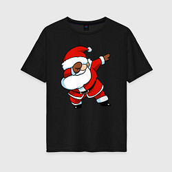 Женская футболка оверсайз Santa dabbing dance