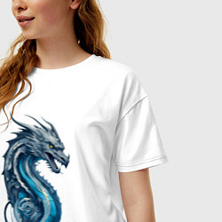Футболка оверсайз женская Живописный дракон, цвет: белый — фото 2