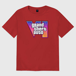 Футболка оверсайз женская GTA 6 logo, цвет: красный