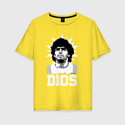 Женская футболка оверсайз Dios Diego Maradona