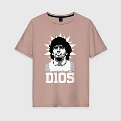 Женская футболка оверсайз Dios Diego Maradona