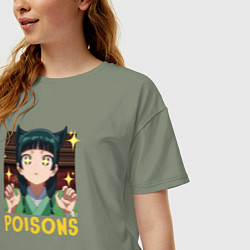 Футболка оверсайз женская Apothecary Diaries - poisons Maomao, цвет: авокадо — фото 2