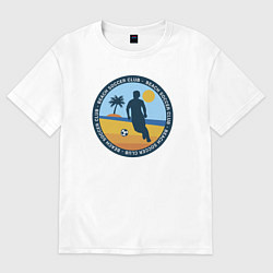Футболка оверсайз женская Beach soccer club, цвет: белый