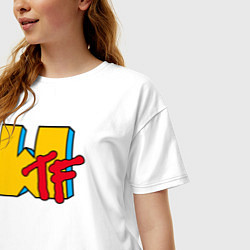 Футболка оверсайз женская MTV WTF, цвет: белый — фото 2