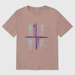 Футболка оверсайз женская Songs of Faith and Devotion Depeche Mode, цвет: пыльно-розовый