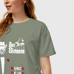 Футболка оверсайз женская Дон Симеоне, цвет: авокадо — фото 2