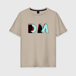 Женская футболка оверсайз Depeche Mode - DM logo