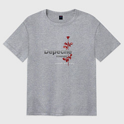 Футболка оверсайз женская Depeche Mode - Words are very, цвет: меланж