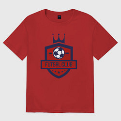 Футболка оверсайз женская Футзальный клуб, цвет: красный