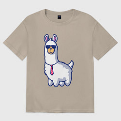 Футболка оверсайз женская Модная альпака, цвет: миндальный