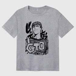 Футболка оверсайз женская Эйкити Онидзука - GTO, цвет: меланж