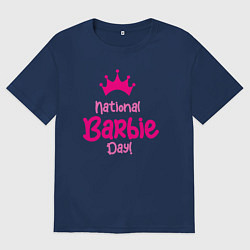 Футболка оверсайз женская Национальный день Барби, цвет: тёмно-синий