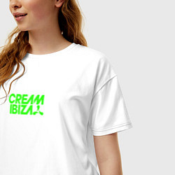 Футболка оверсайз женская Cream Ibiza, цвет: белый — фото 2