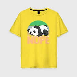 Футболка оверсайз женская Panda nope, цвет: желтый