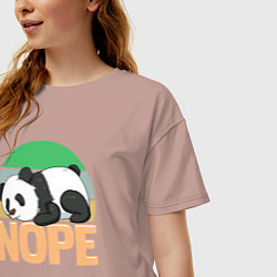 Футболка оверсайз женская Panda nope, цвет: пыльно-розовый — фото 2